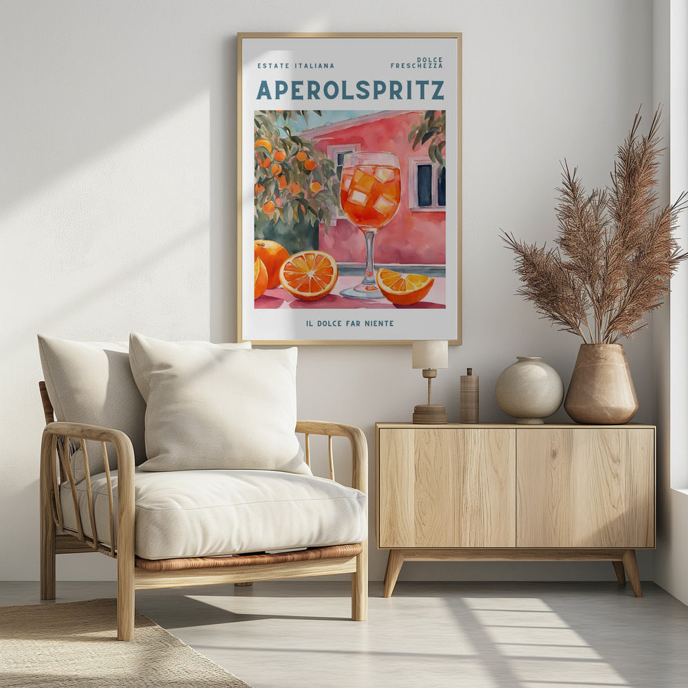 Aperol Spritz, Aquarell, Fresh | Poster