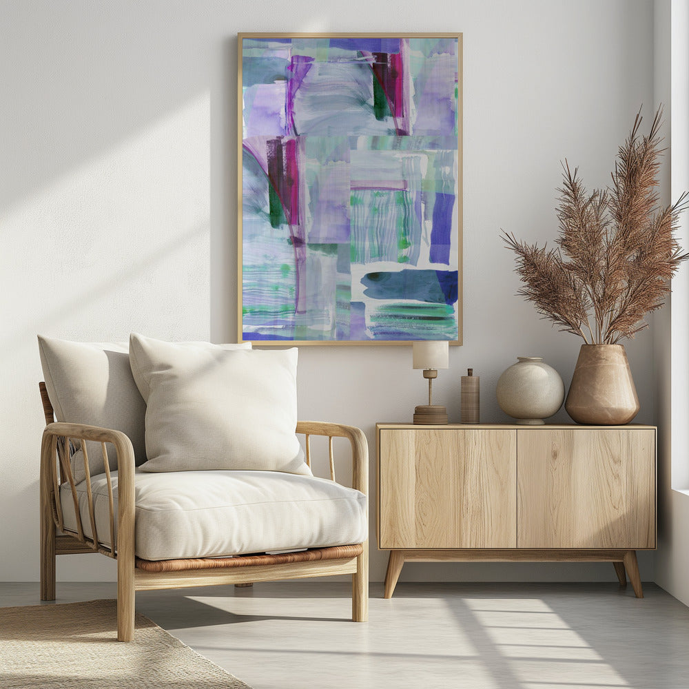 Plum Purple Lilac Abstract 1 | Poster