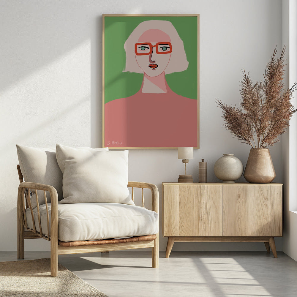 Lady with light hair | Poster