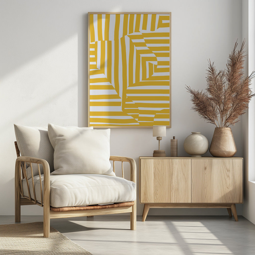 Yellow line and stripe | Poster