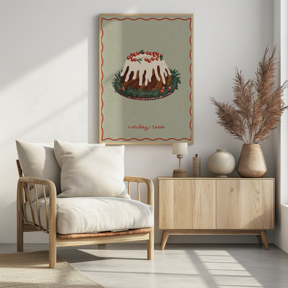 Christmas cake. Holiday Taste | Poster