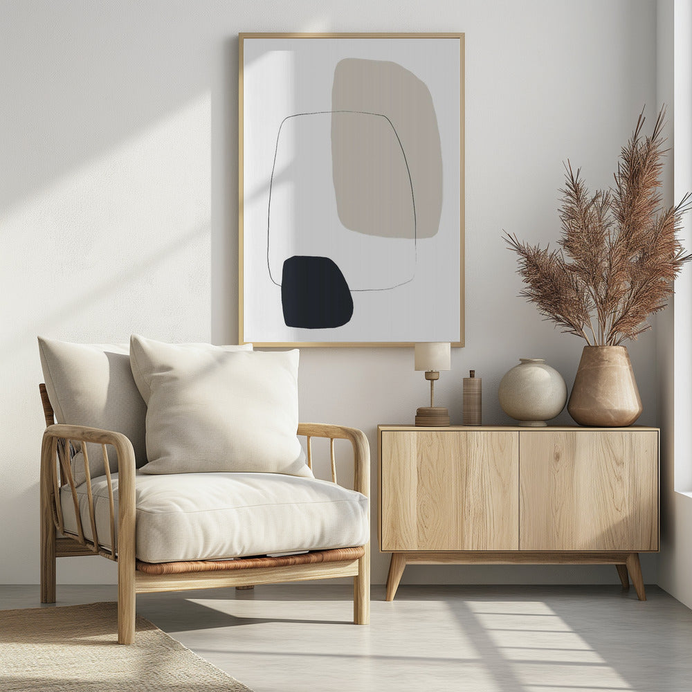 Organic Shapes In Neutral Tones | Poster