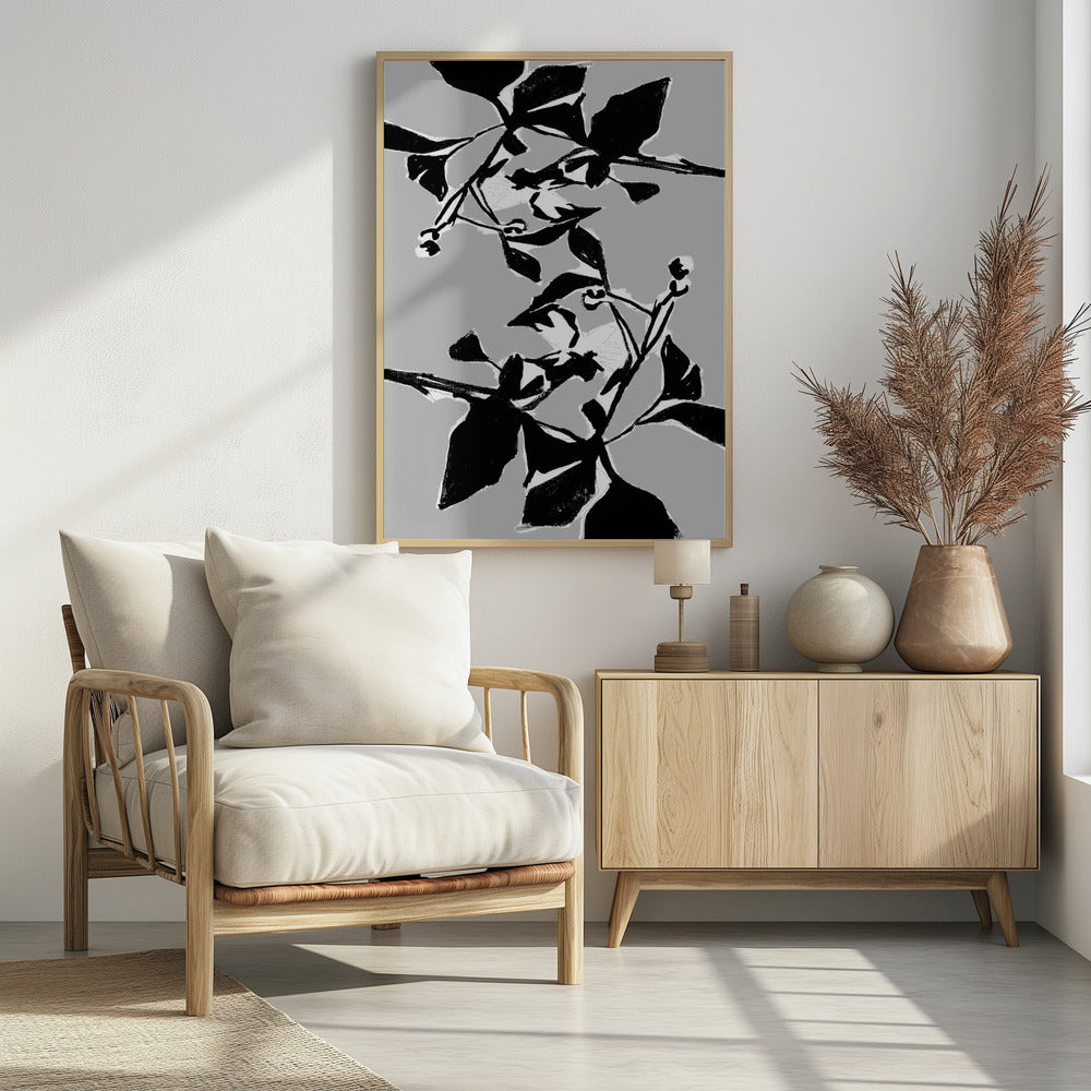 Black Floral Silhouette 1 | Poster