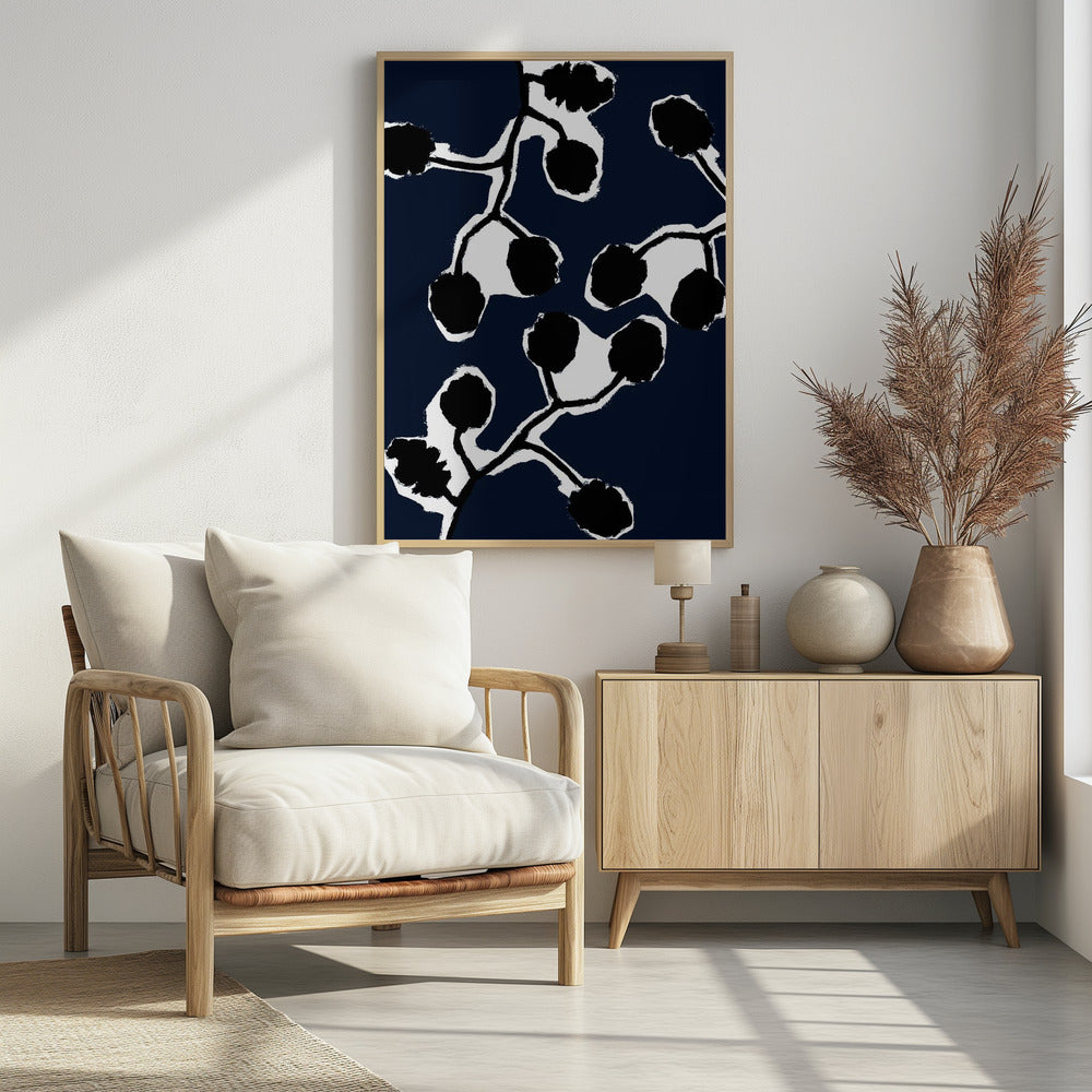 Black Floral Silhouette 2 | Poster