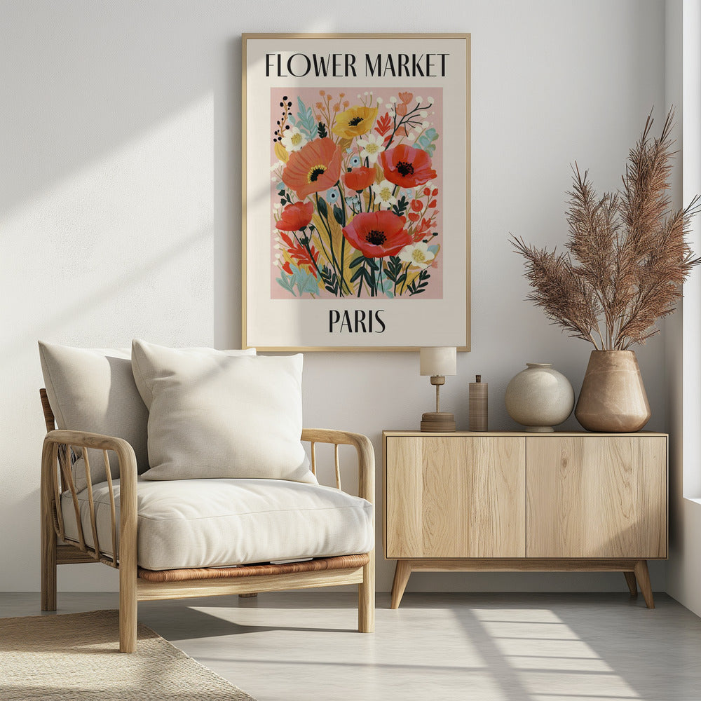Flower Market Paris France | Poster