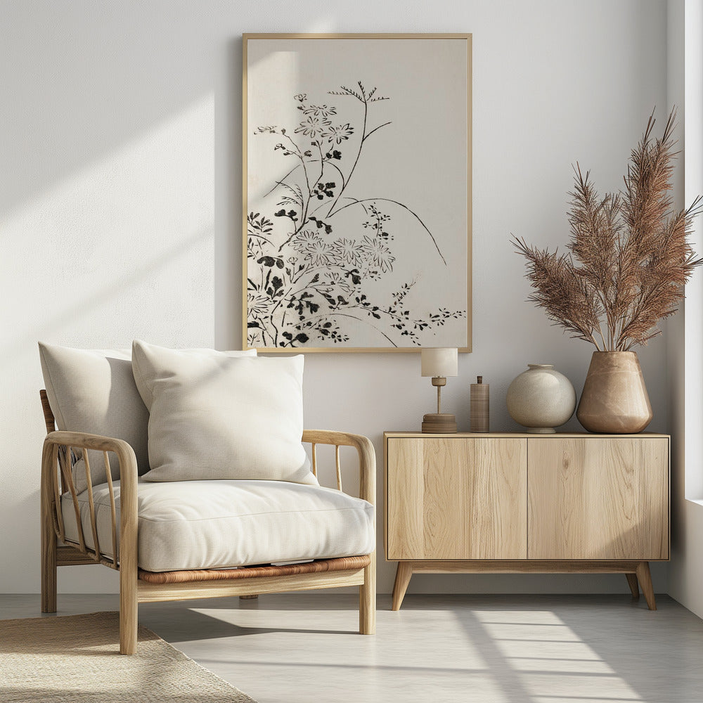 Autumn Flowers and Grasses (1762) | Poster