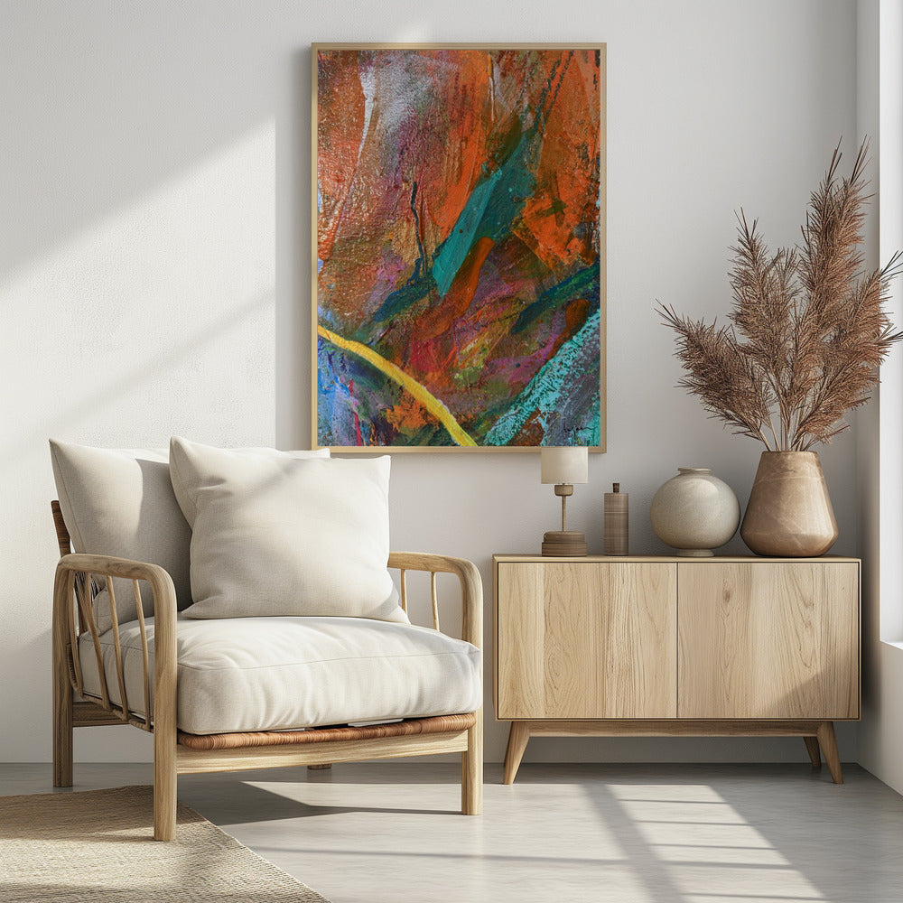 Vibrant expressionist orange | Poster
