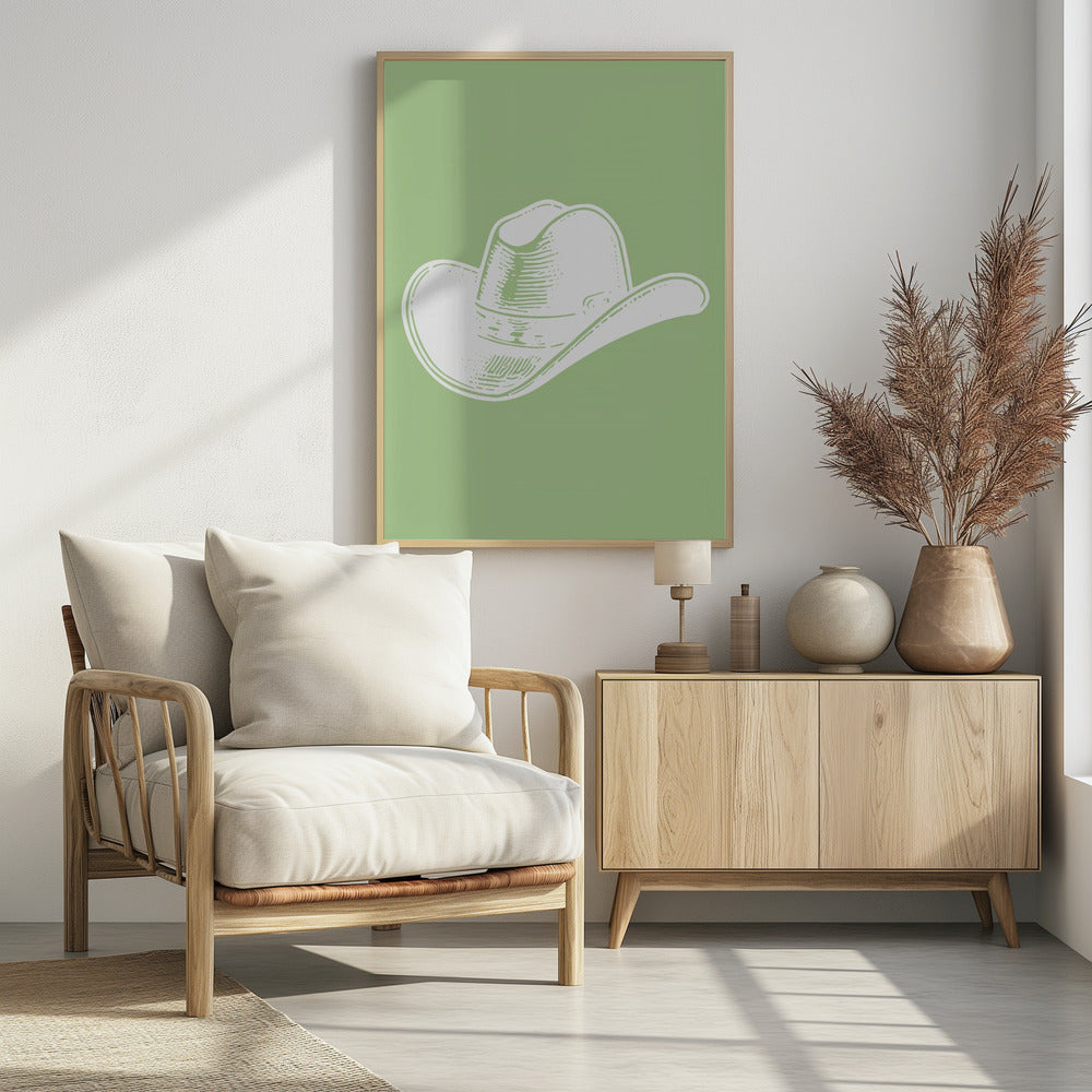 Sage Green Cowboy Hat | Poster