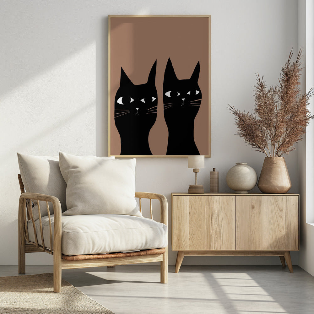 Two black cats | Poster