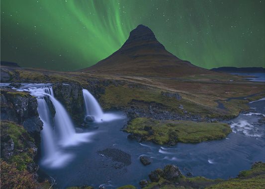 Kirkjufell...   Under a boreal green sky | Canvas