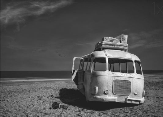 Beached Bus | Canvas