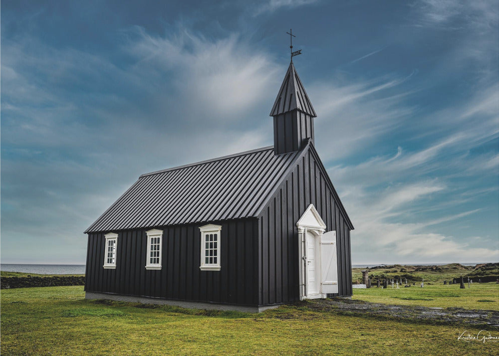 Black Church in Iceland | Canvas