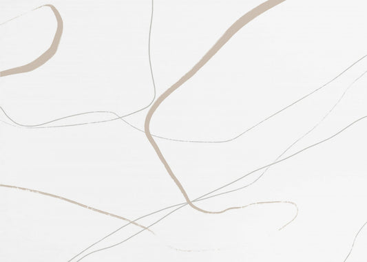 Beige And Gray Lines On A White Background | Poster