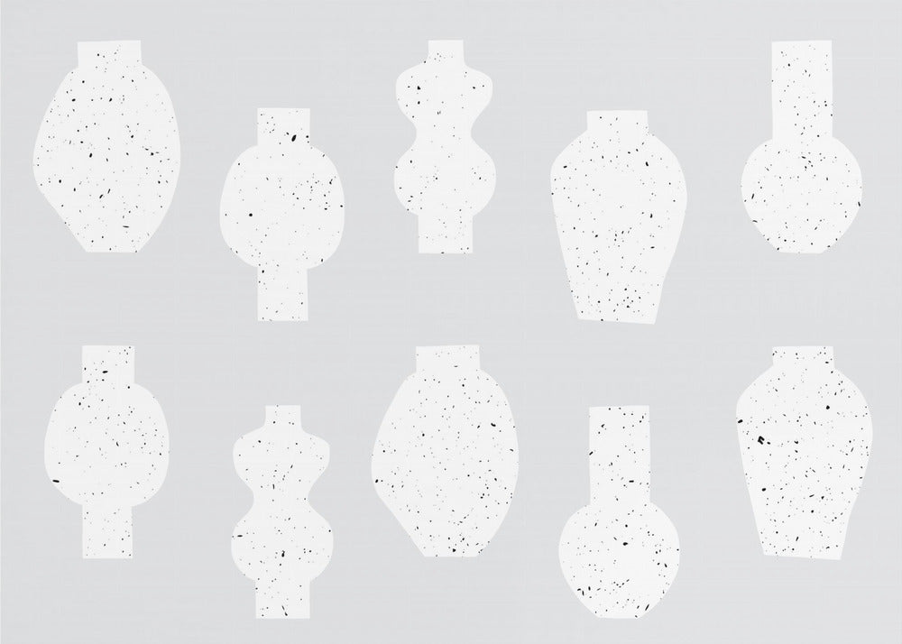 Abstract Vases White | Poster