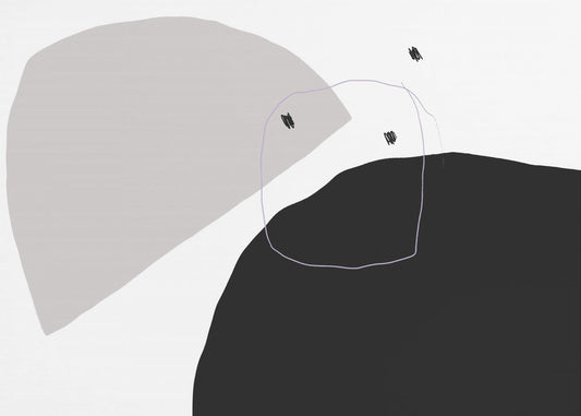 Monochrome Black and Gray Shapes | Poster