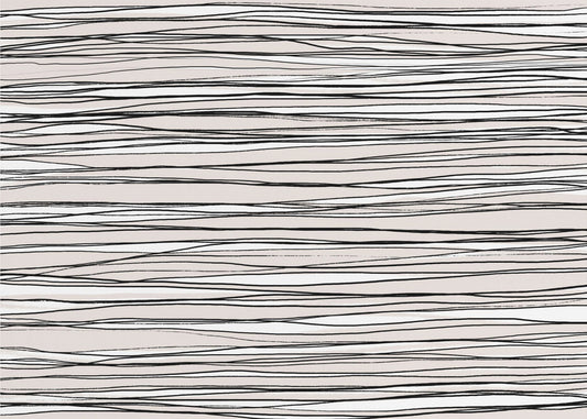 Black on Beige Lines | Canvas