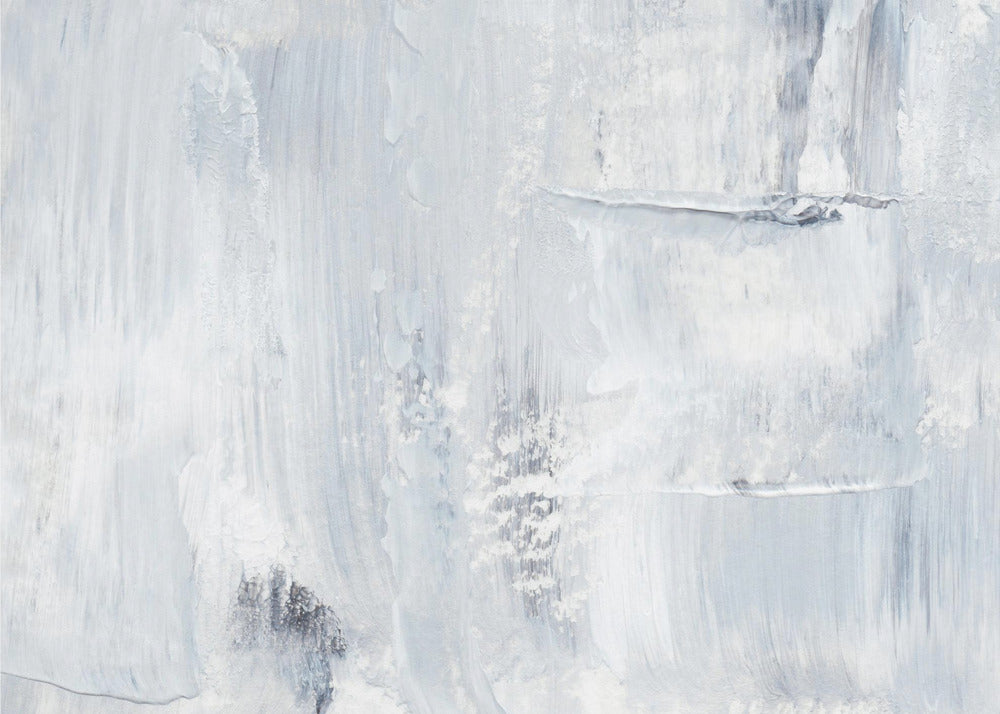 Brushstrokes In Soft Gray And White Tones | Poster