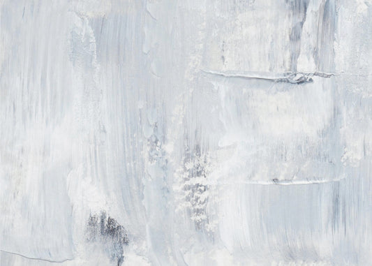 Brushstrokes In Soft Gray And White Tones | Poster