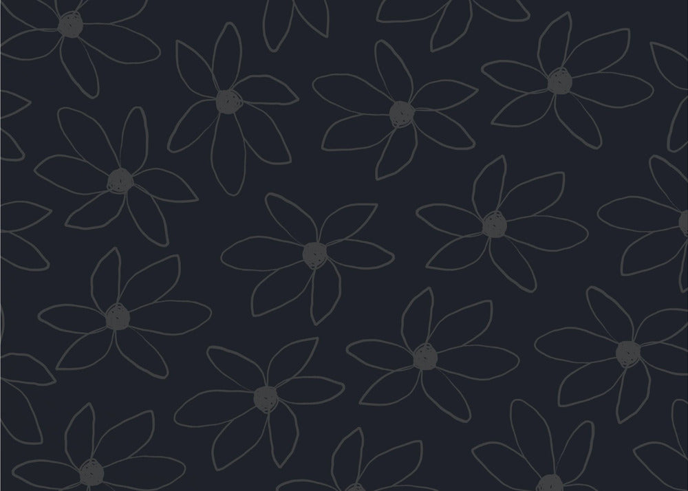 Black Airy Flowers | Canvas