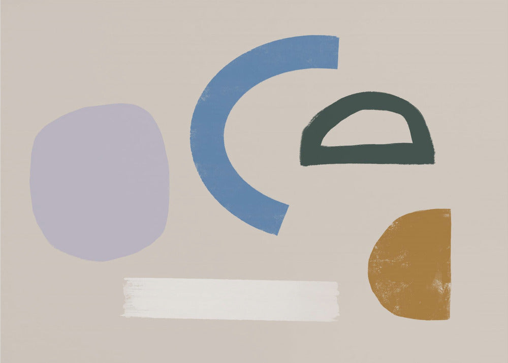 Minimalist Shapes in Muted Colors | Poster