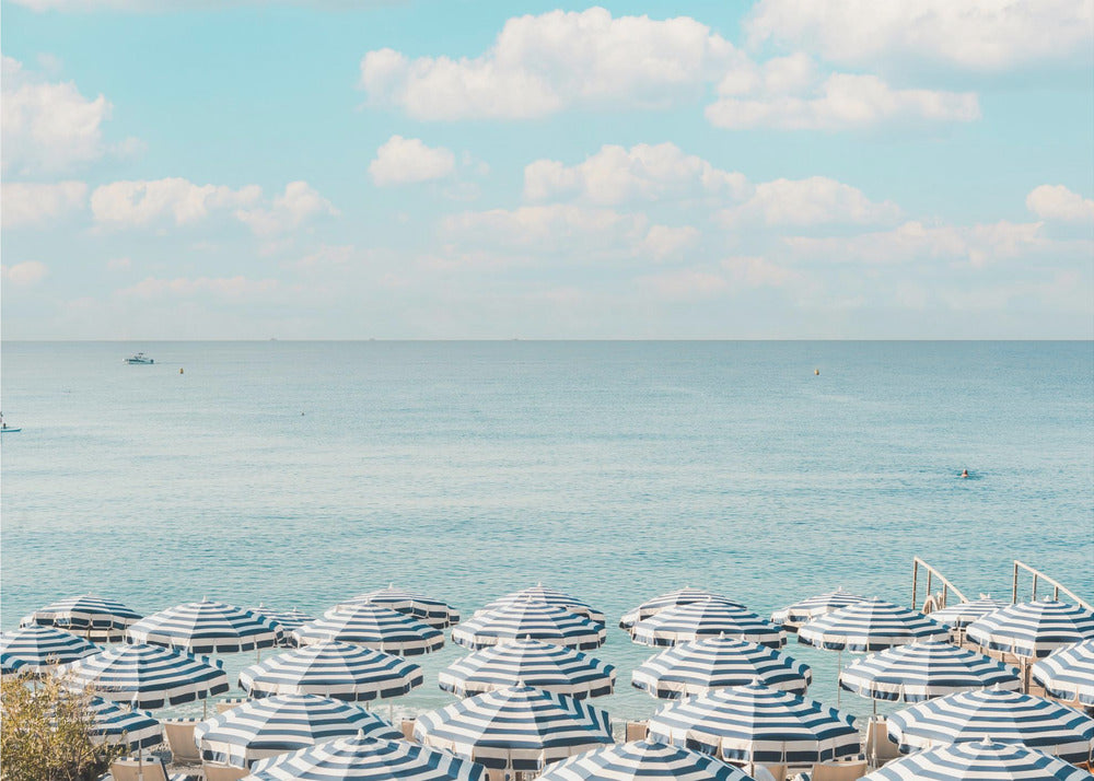 French Riviera Beach Umbrellas II | Canvas