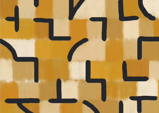Ochre Checked Blackburn | Canvas