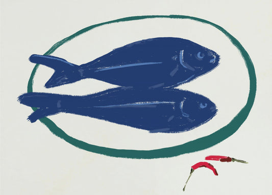 Blue Fish and Spice | Canvas