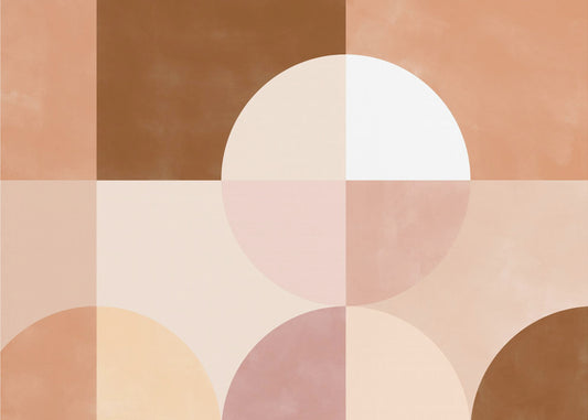 Geometric Shapes With Warm Earthy Tones | Poster
