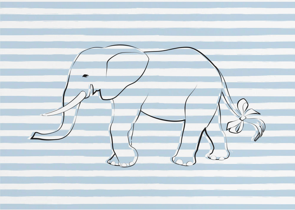 Striped Elephant Bow | Poster