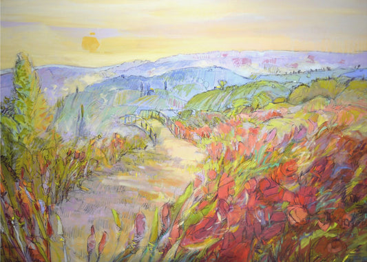 Hillside Sunrise Path | Poster