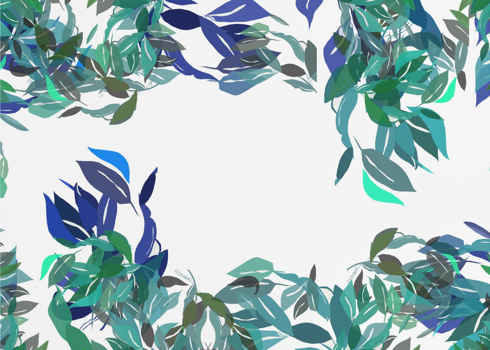 Teal Floral Mix | Poster