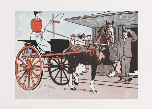 Woman In a Horse Carriage (ca. 1890–1907) | Poster