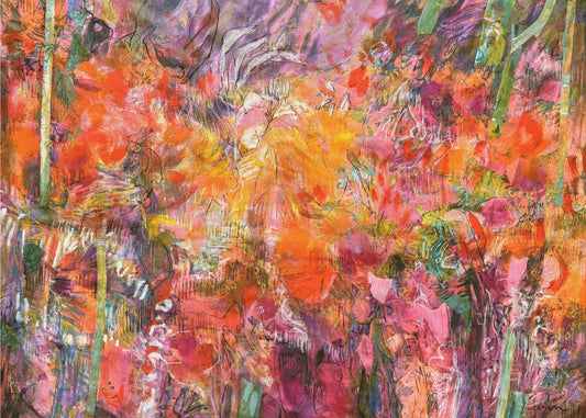 Vibrant Flora Tapestry | Canvas