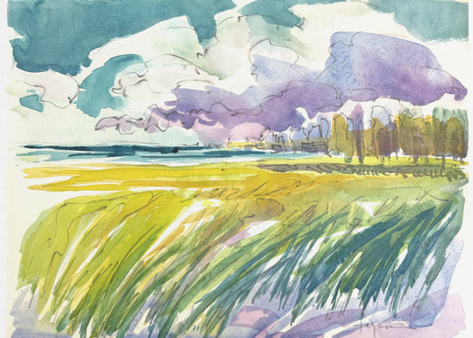 Serene Meadow Skies | Poster