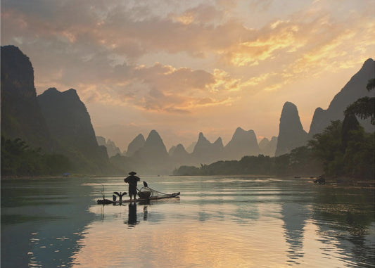 Golden Li River | Canvas