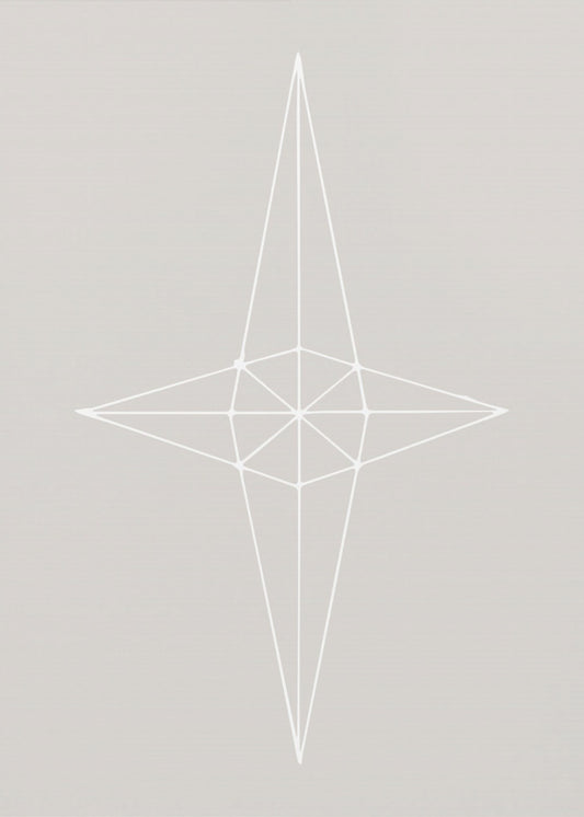Grid Star Grey | Canvas