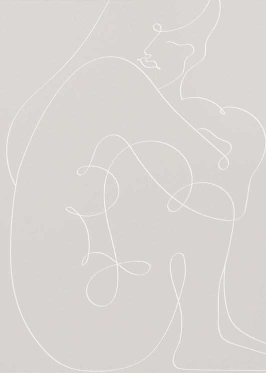 Woman Lines White | Canvas