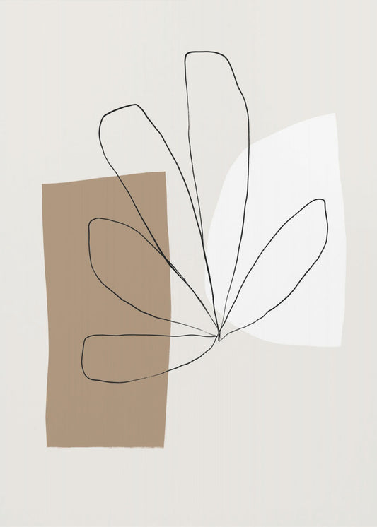 Abstract Leaf Lines | Poster