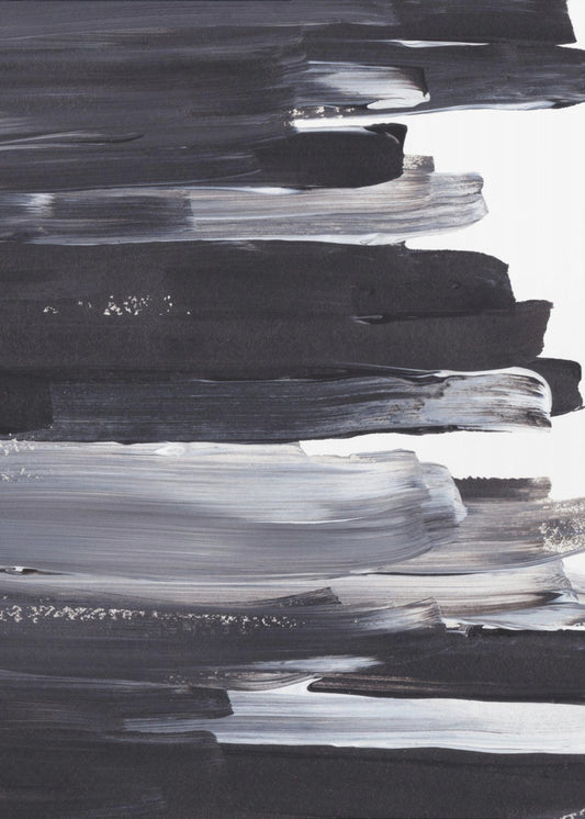 Monochrome Brushstrokes | Poster