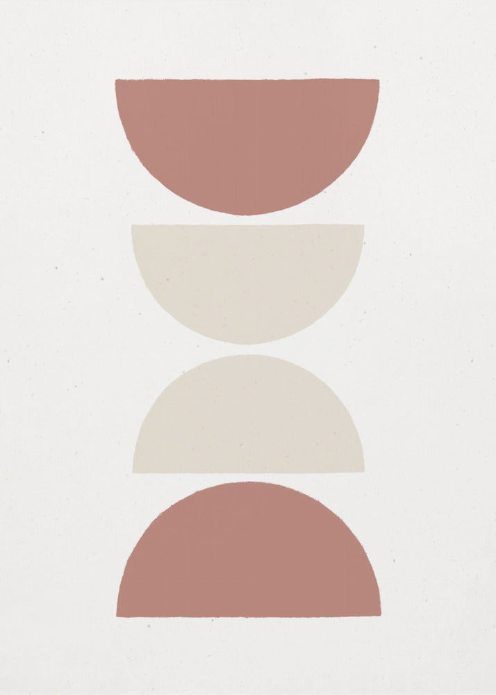 Stacked Half Circles in Earthy Tones | Poster