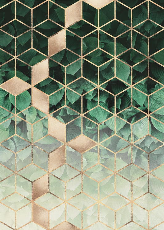 Leaves And Cubes | Poster