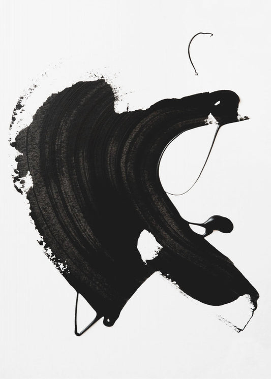 Black abstract Stroke | Poster