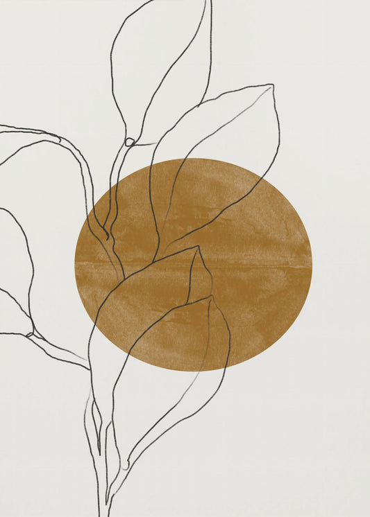 Line Leaf Harmony | Canvas
