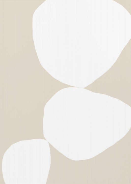 Three White Organic Shapes | Poster