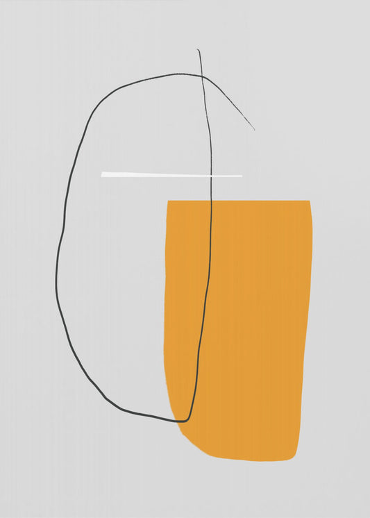 Overlapping Lines On A Gray Background | Poster