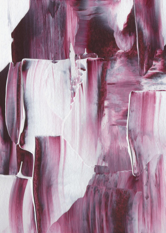 Crimson Brushstrokes | Poster