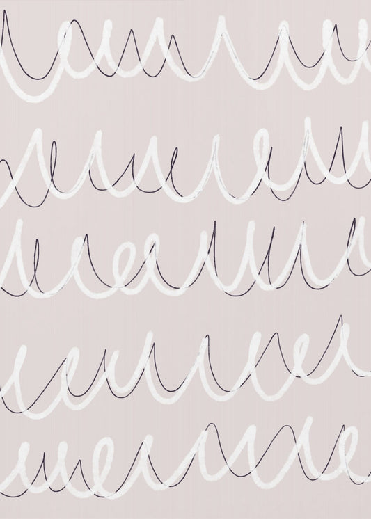 Curved Doodle Waves | Poster