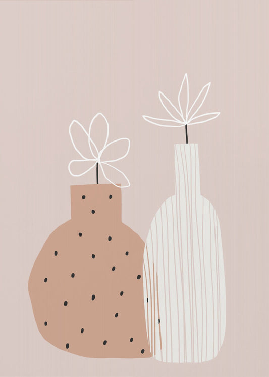 Minimal Twin Vases | Poster