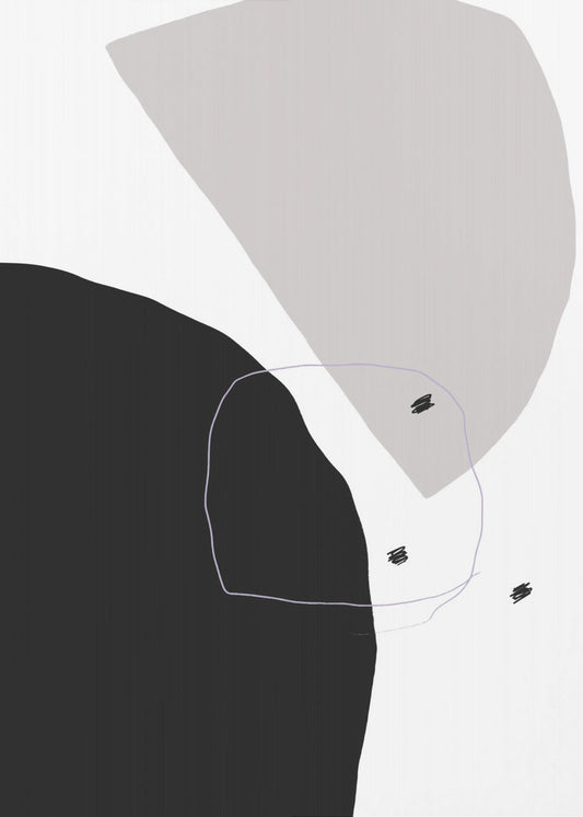 Bold Black and Gray Shapes | Poster
