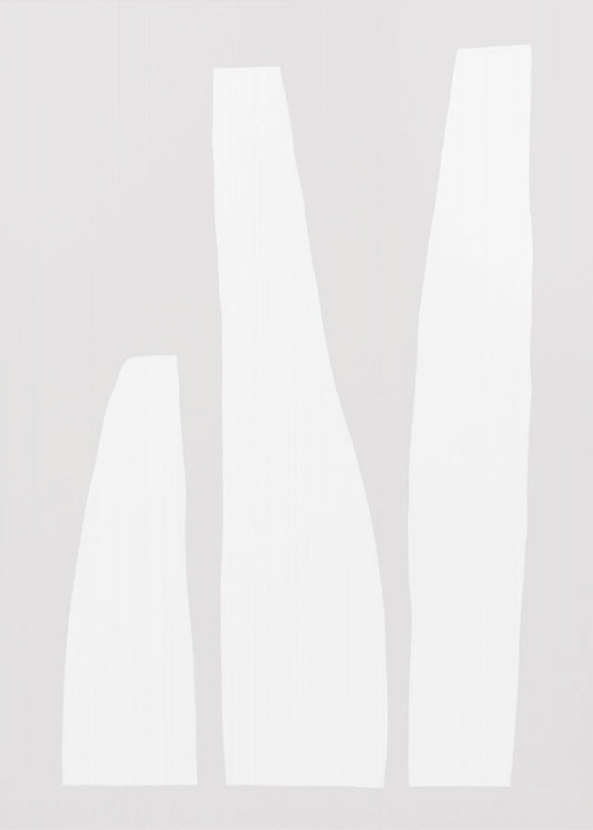 Minimalist White Shapes | Poster